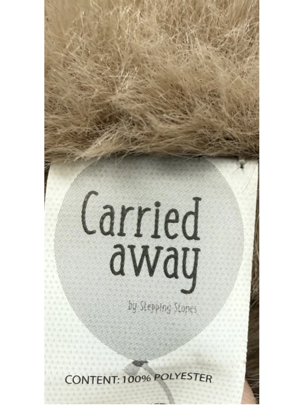 Carried Away by stepping stones Sloth Plush Backpack Brown/Cream zipper